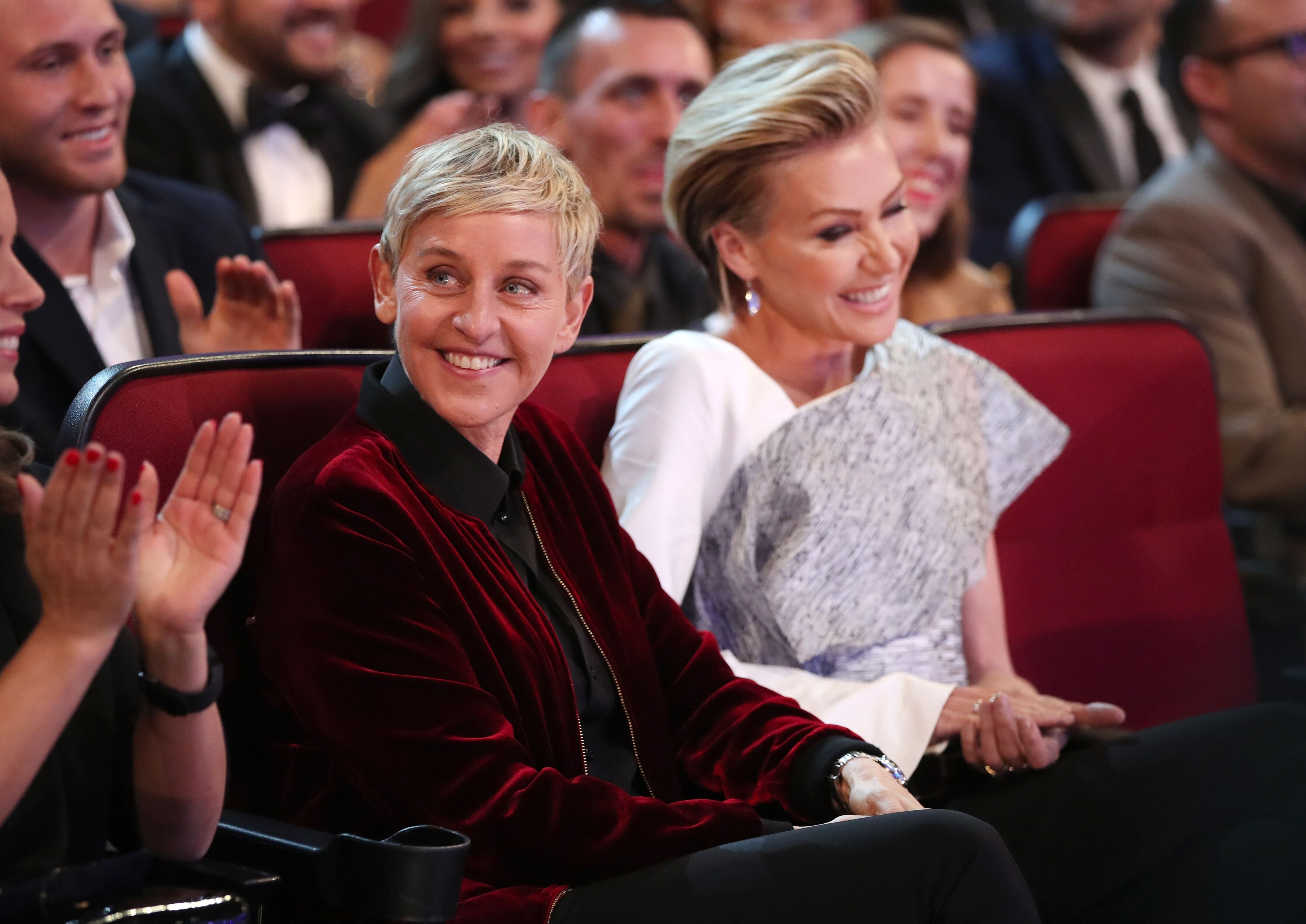 Ellen DeGeneres and  Portia de Rossi at the People's Choice Awards 2017 | Source: Getty Images