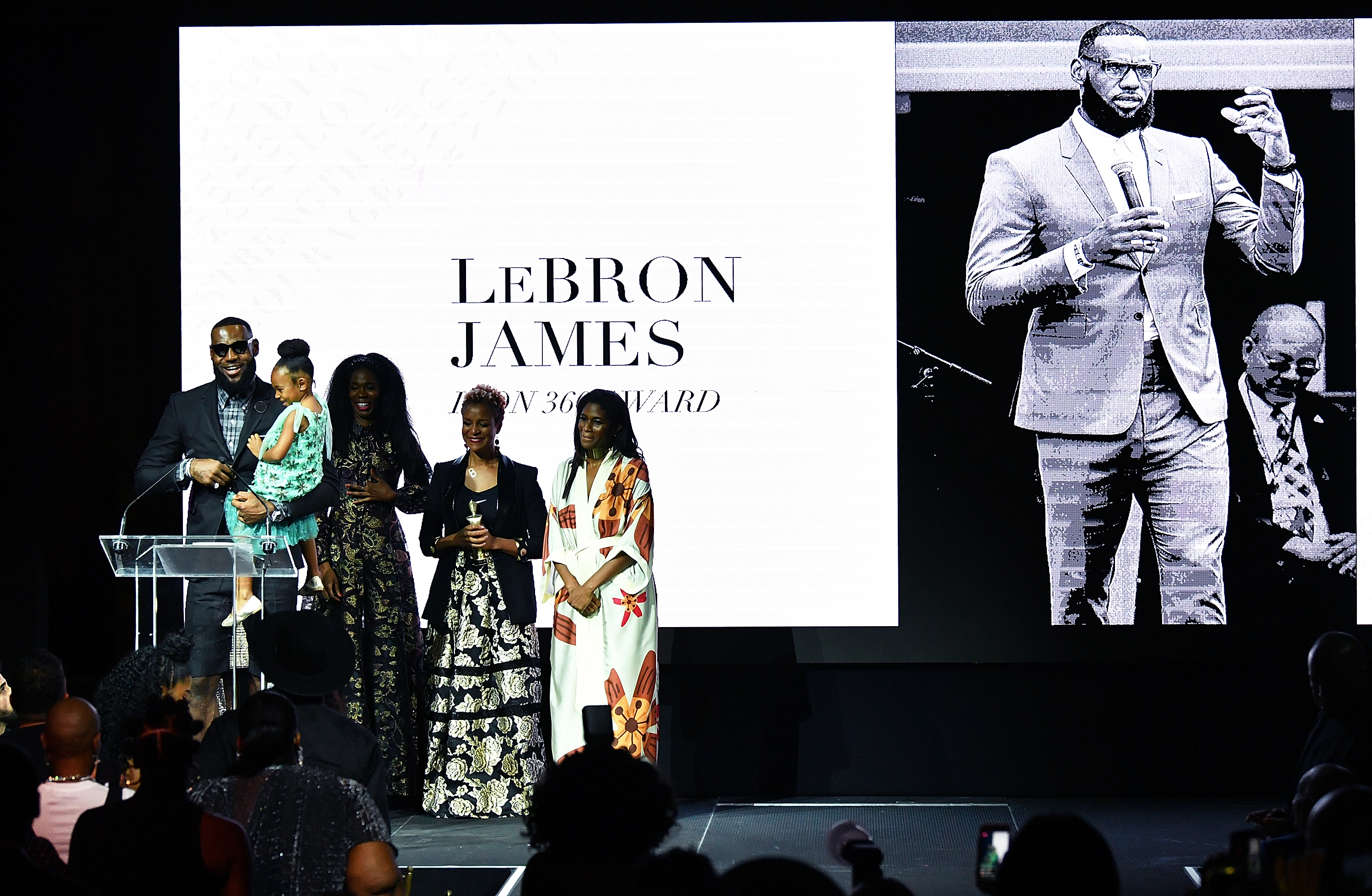 LeBron James, recepient of Icon 360 Award and daughter Zhuri James attend Harlem's Fashion Row during New York Fahion Week at Capitale on September 4, 2018, in New York City | Source: Getty Images
