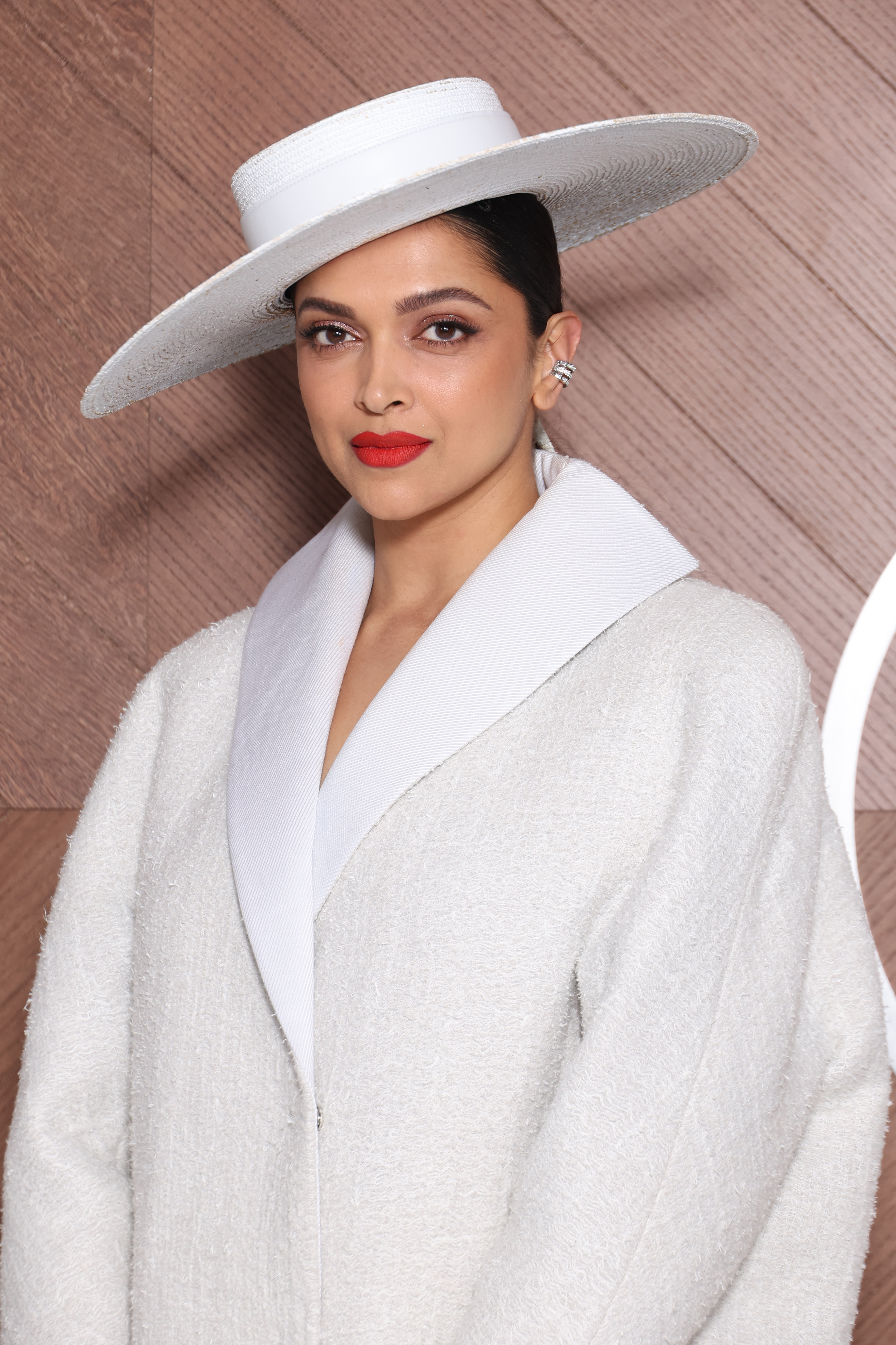 Deepika Padukone at the Louis Vuitton Womenswear Fall/Winter 2025-2026 during Paris Fashion Week on March 10, 2025, in France. | Source: Getty Images