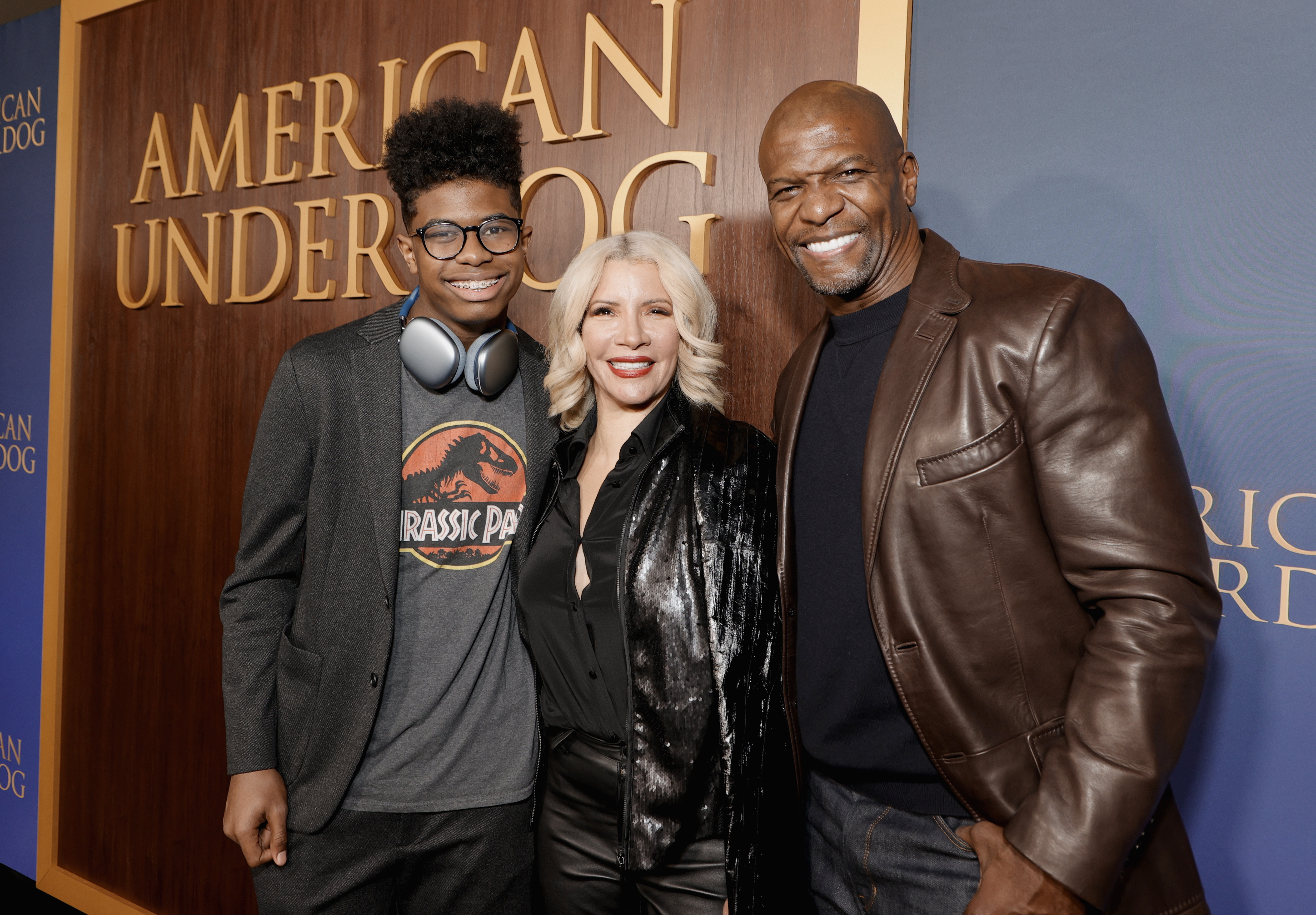 Isaiah, Rebecca, and Terry Crews attend the premiere of Lionsgate's "American Underdog" on December 15, 2021 | Source: Getty Images