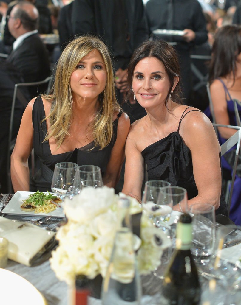 Jennifer Aniston (L) and Courtney Cox attend the American Film Institute's 46th Life Achievement Award Gala Tribute to George Clooney at Dolby Theatre on June 7, 2018 in Hollywood, California. | Source: Getty Images