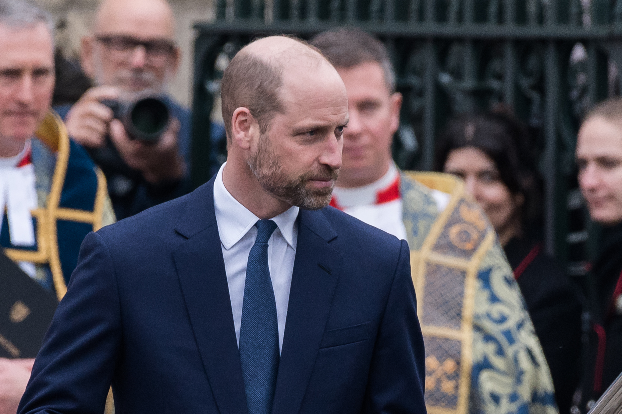 Prince William leaving the Commonwealth Day Service at Westminster Abbey on 9 March 2026 in London, England. | Source: Getty Images