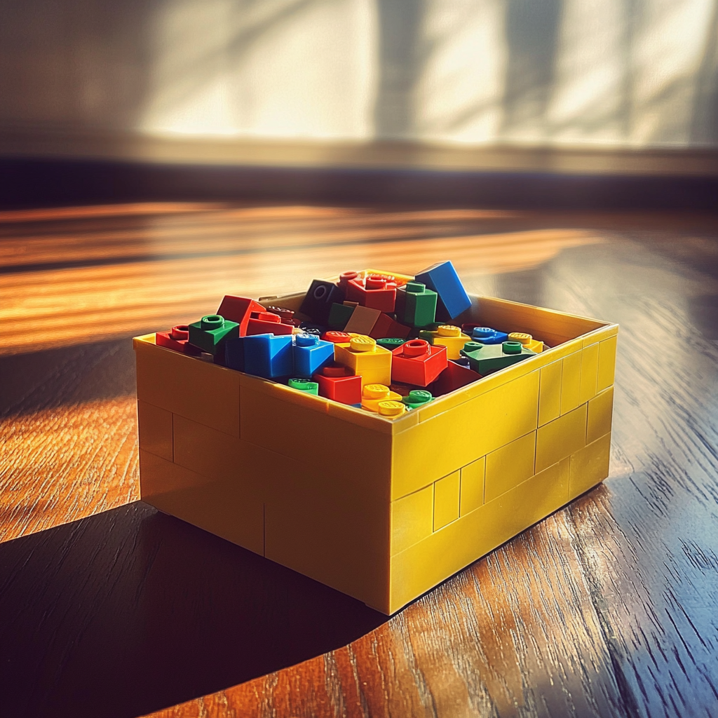 A box of LEGO blocks | Source: Midjourney