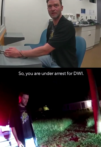 Justin Timberlake's DWI arrest bodycam footage, posted on March 22, 2026 | Source: Facebook/CBS News