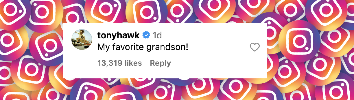 Tony Hawk's comment posted on September 29, 2024 | Source: Instagram/thespacewitch