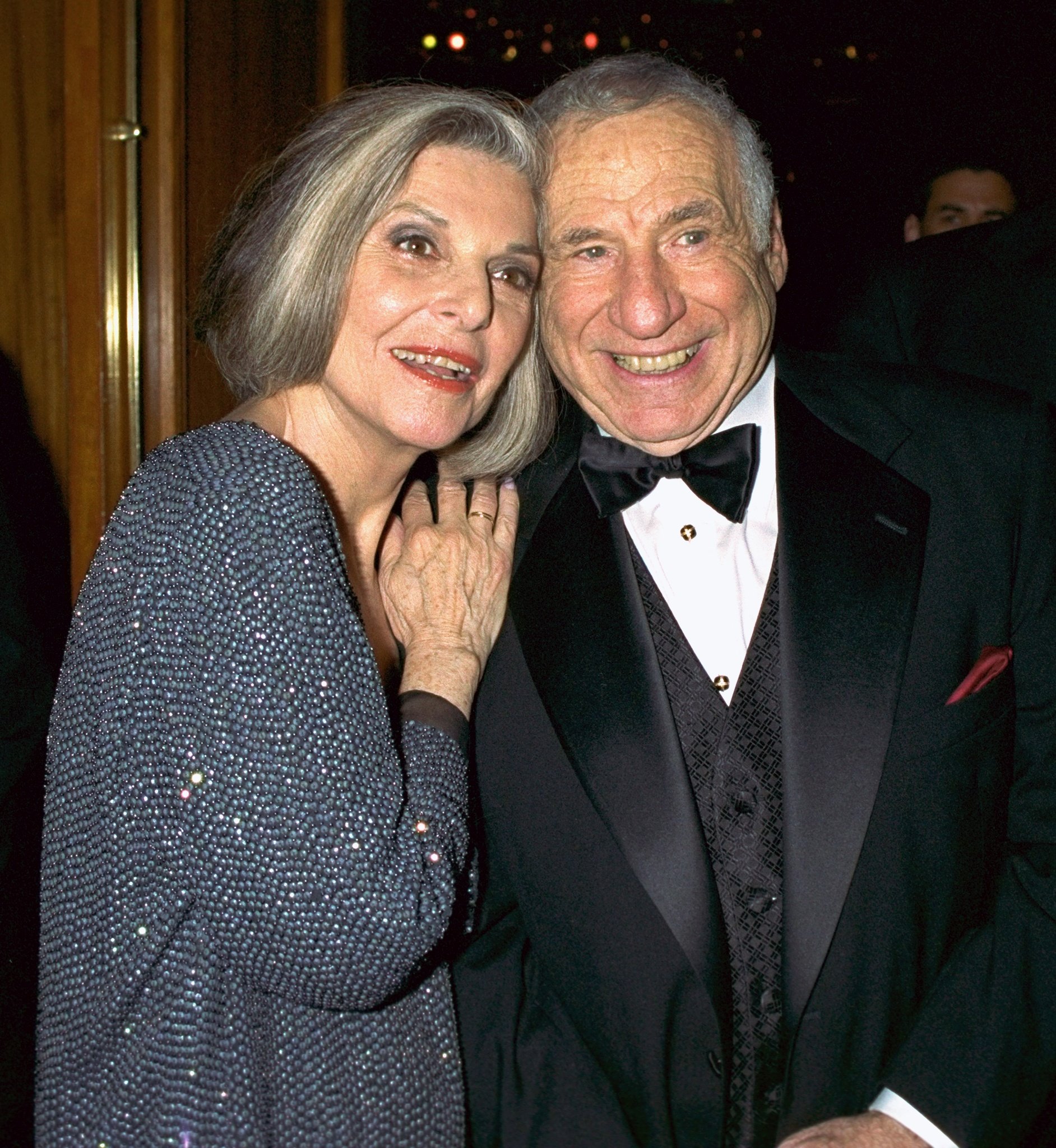 Mel Brooks and his wife actress Anne Bancroft during the Tony Awards party at the Sheraton Hotel. Brooks show, 