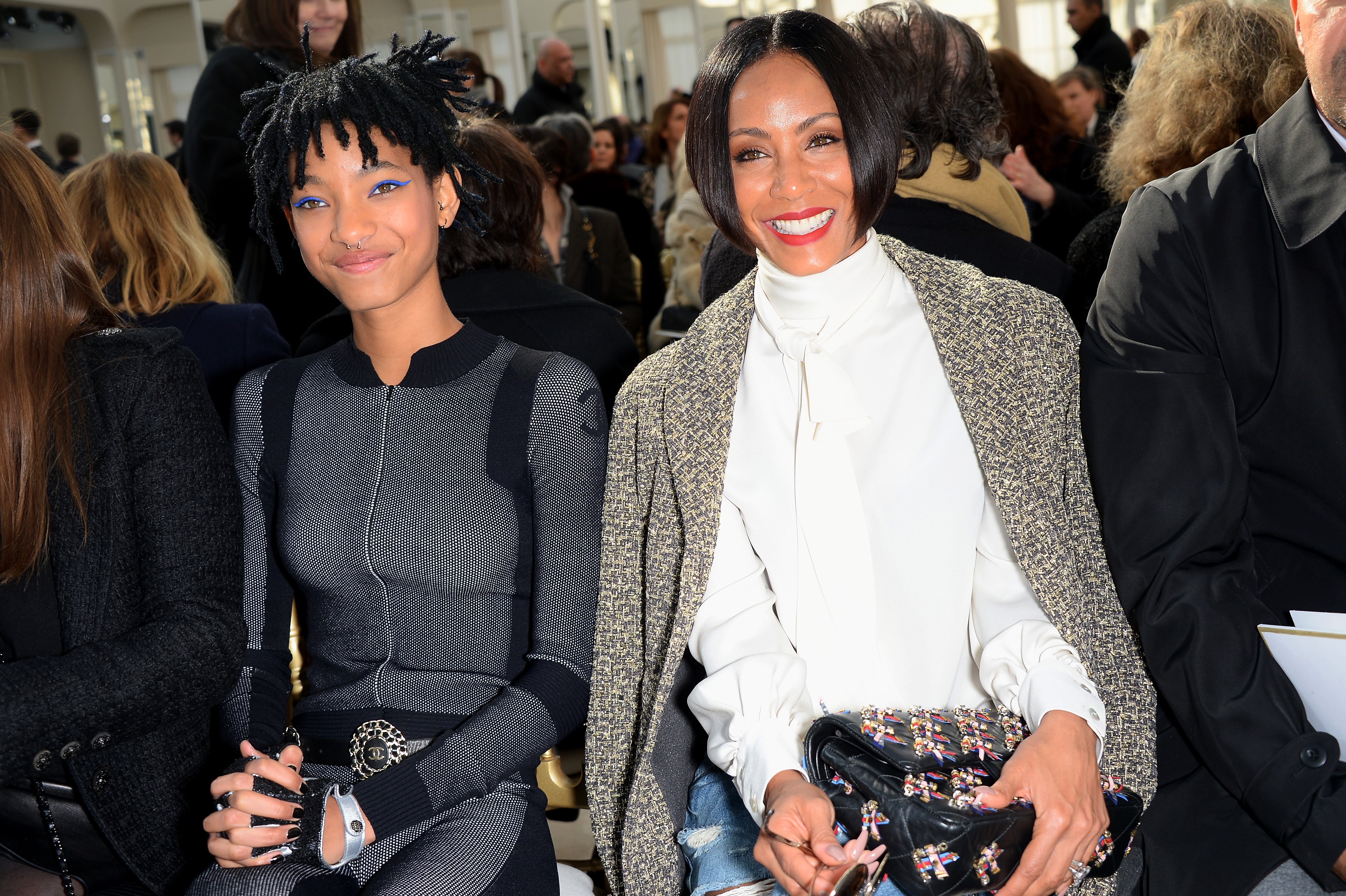Jada Pinkett Smith and Willow Smith front row at the Chanel show at Paris Fashion Week in 2016 | Photo: Getty Images 