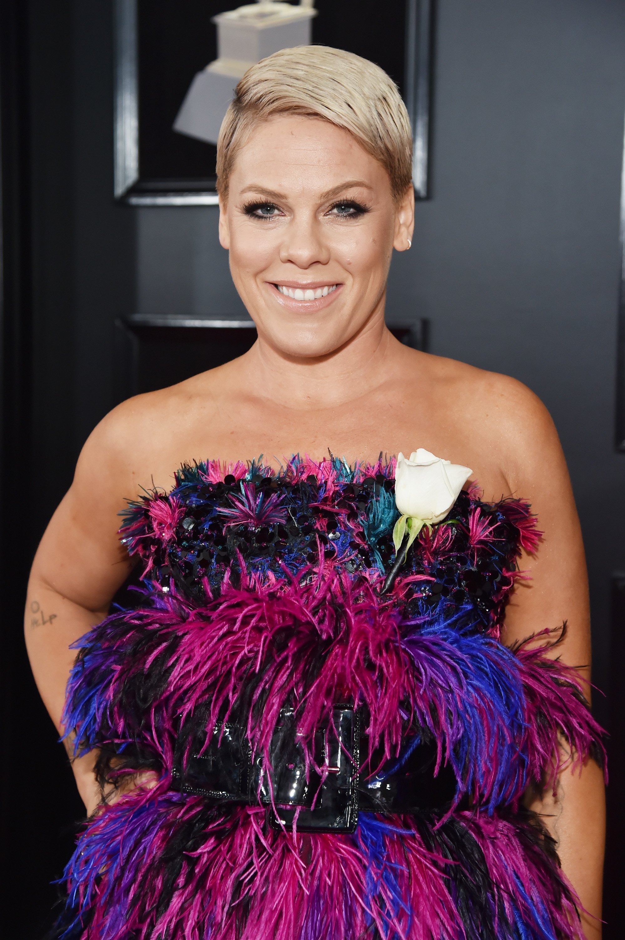 Pink attends the 60th Annual GRAMMY Awards at Madison Square Garden on January 28, 2018, in New York City. | Source: Getty Images.