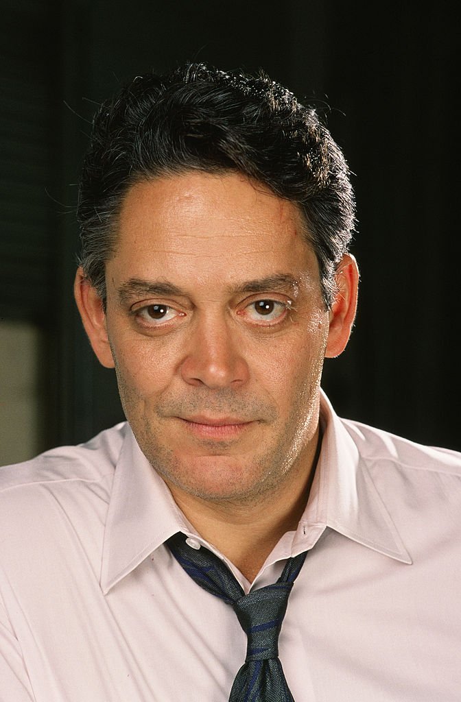 Stage and film actor Raul Julia poses during a 1988 Santa Monica, California, photo portrait session. | Getty Images