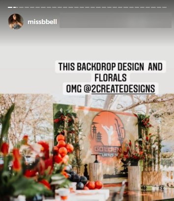 The backdrop design for Nick Cannon's son Golden's 4th birthday party | Photo: Instagram/missbell