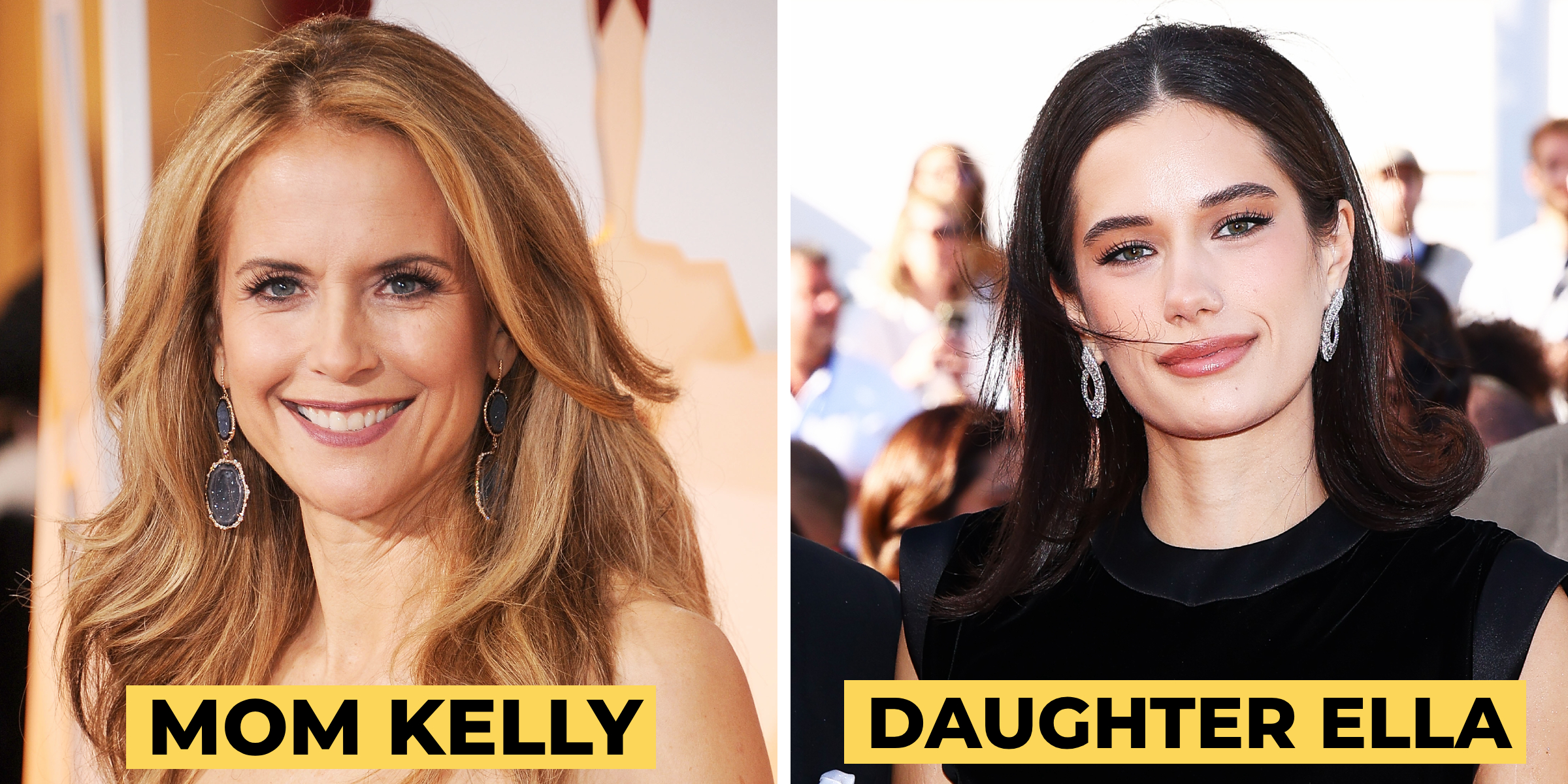 Kelly Preston at the 87th Annual Academy Awards on February 22, 2015 | Ella Bleu Travolta at the 79th edition of the Cannes Film Festival | Source: Getty Images