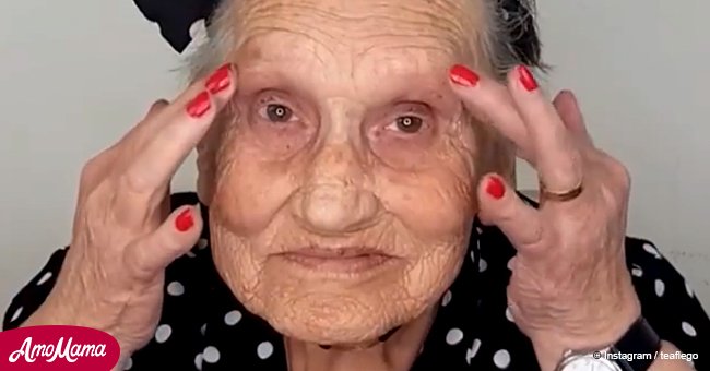 80-year-old lady gets stunning makeover from granddaughter and looks unrecognizable