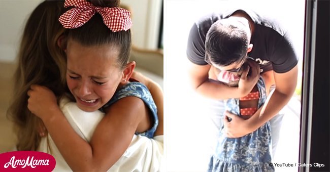 After a painful battle with leukemia, little girl finally met the man who saved her life