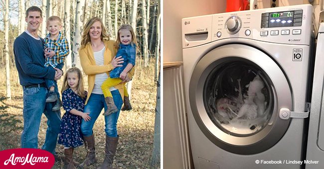 Mother shares warning after 3-year-old nearly died in locked washing machine 