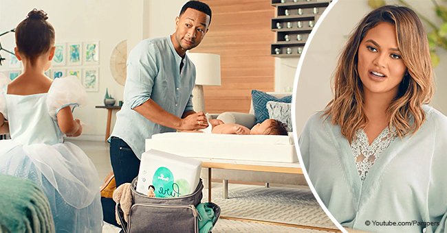 'Somebody's got a stinky booty!' John Legend, his wife & kids star in cute Pampers commercial