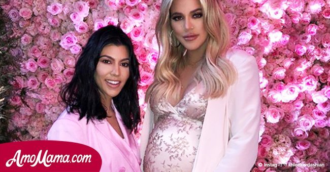 Khloe Kardashian celebrates baby's coming with the Kardashian clan. Decorations are impressive