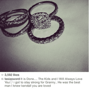 Screen shot of Fantasia Barrino's post indicating a split from husband Kendall Taylor/ Instagram/TasiasWord