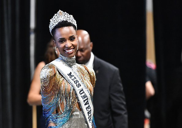 Miss Universe 2019 Zozibini Tunzi, of South Africa at Tyler Perry Studios in Atlanta, Georgia | Photo: Getty Images