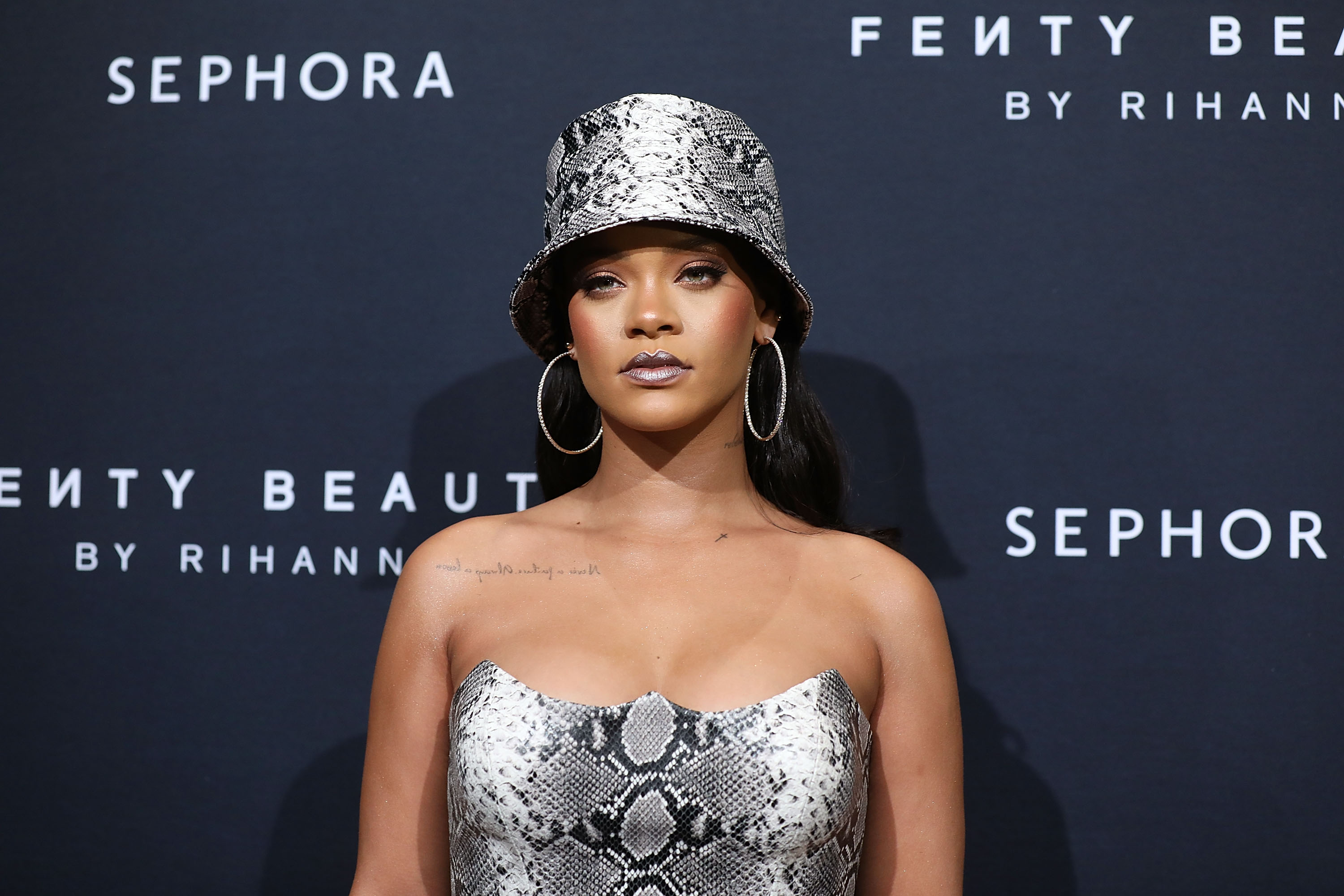 Rihanna attends the Fenty Beauty by Rihanna Anniversary Event at Overseas Passenger Terminal in Sydney, Australia on October 3, 2018. | Source: Getty Images