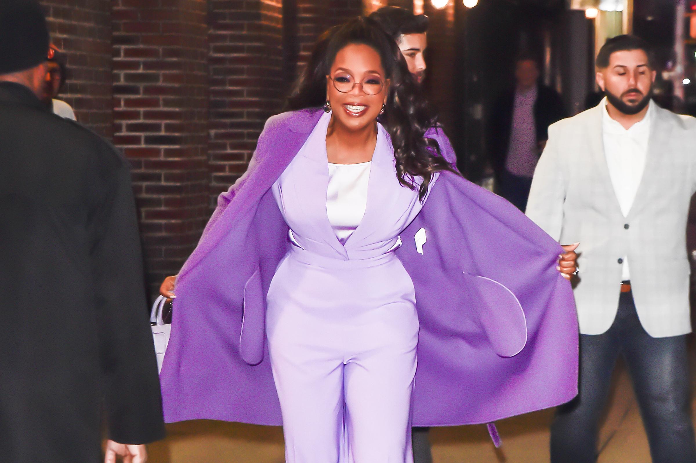 Oprah Winfrey is seen in New York City, on December 14, 2023 | Source: Getty Images