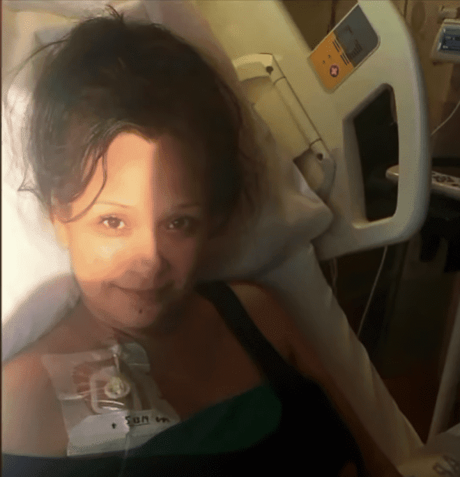 A photo of Jade Davis taken during her time in the hospital. | Source: YouTube:KTLA5