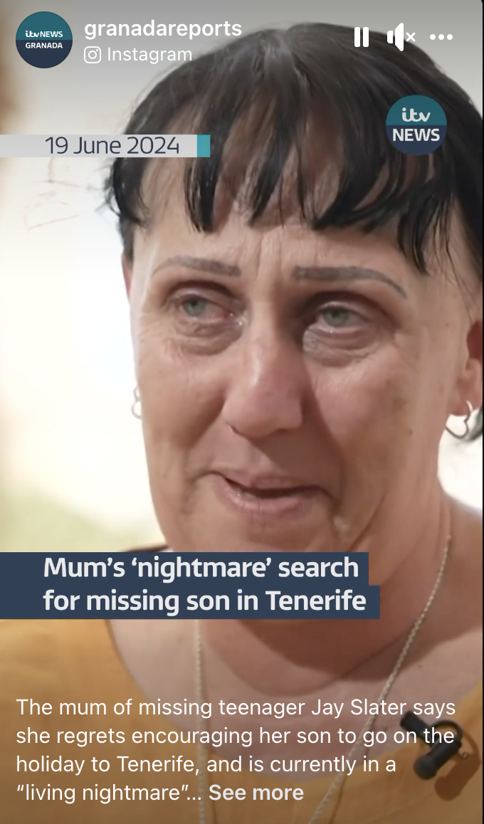 A heartbroken Debbie shares her thoughts on her son's disappearance, as seen in a clip posted on June 19, 2024 | Source: Instagram/granadareports