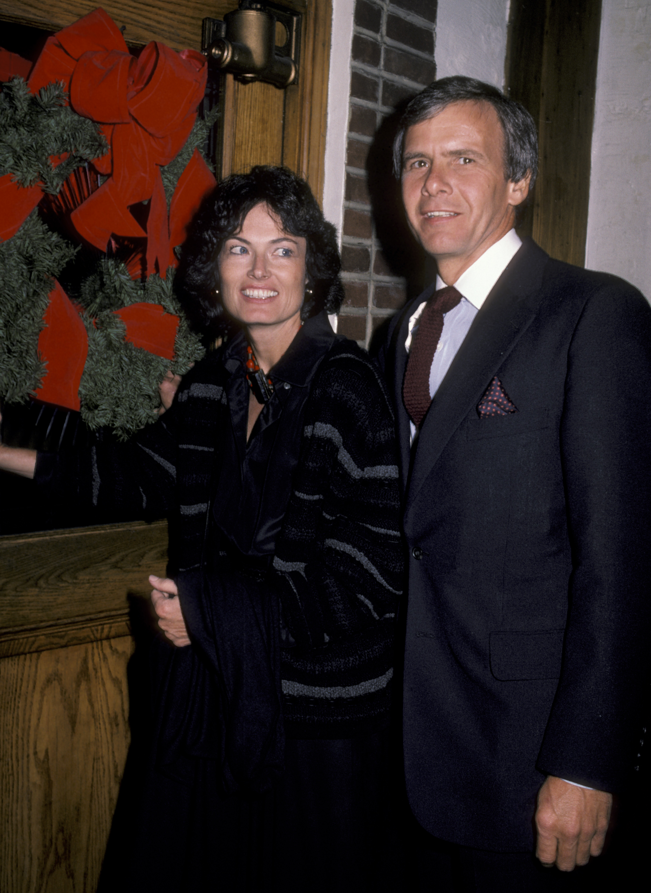 Meredith Auld and Tom Brokaw at the opening party for "The Real Thing" on January 5, 1984, in New York City | Source: Getty Images