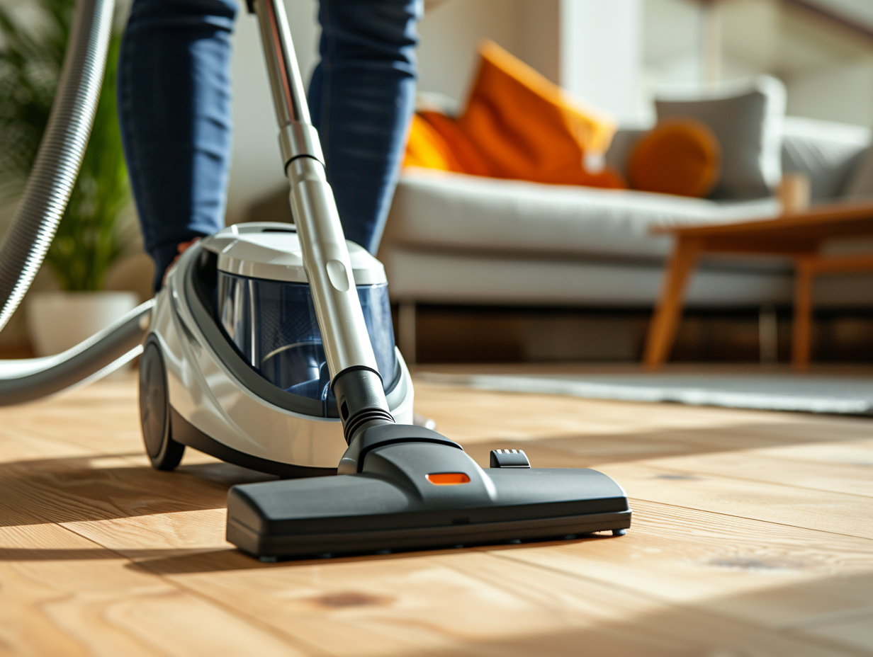 A person using a vacuum cleaner | Source: Midjourney