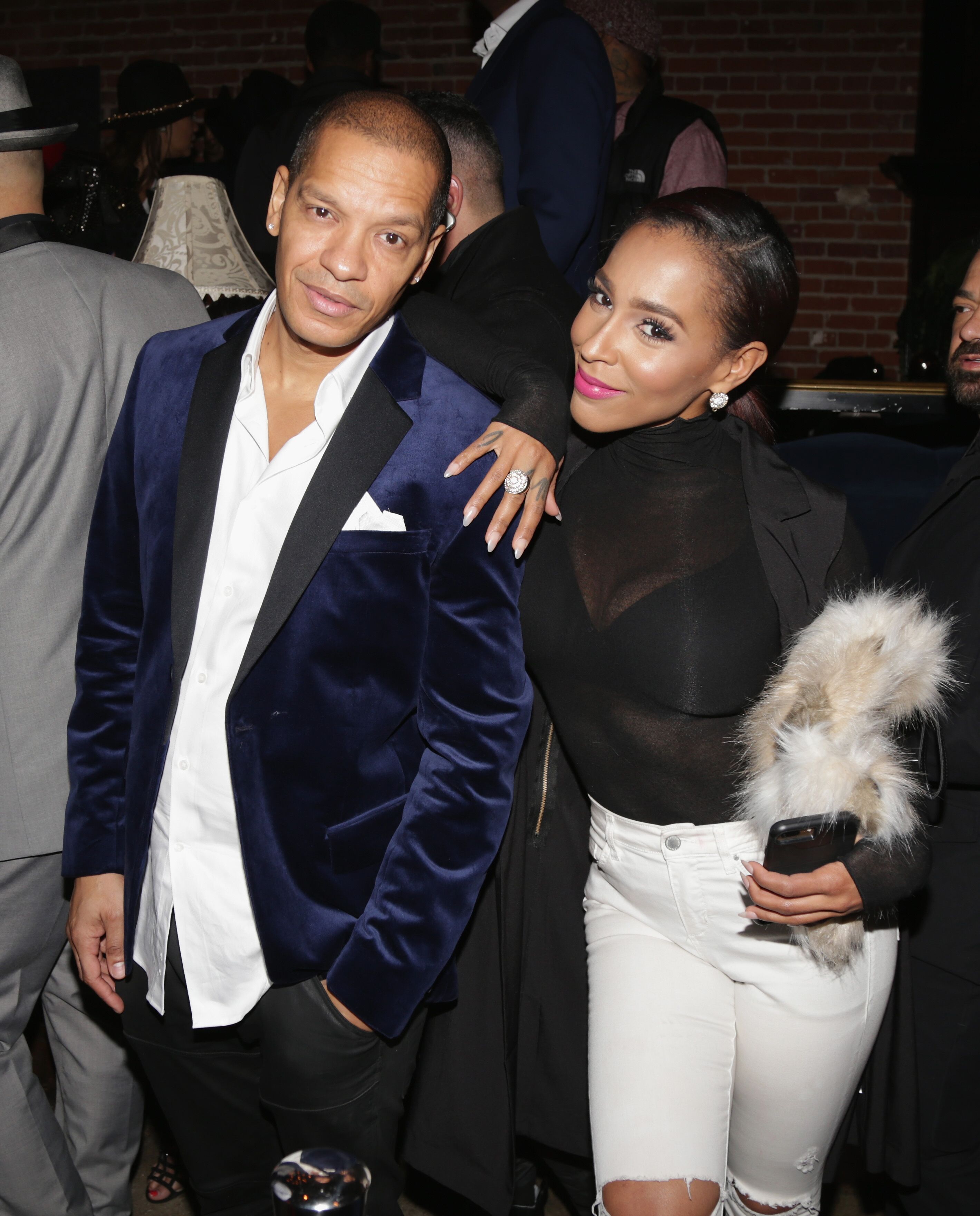 Peter Gunz and Amina Buddafly at the unveiling of New Edition's  star On The Hollywood Walk Of Fame/ Source: Getty Images