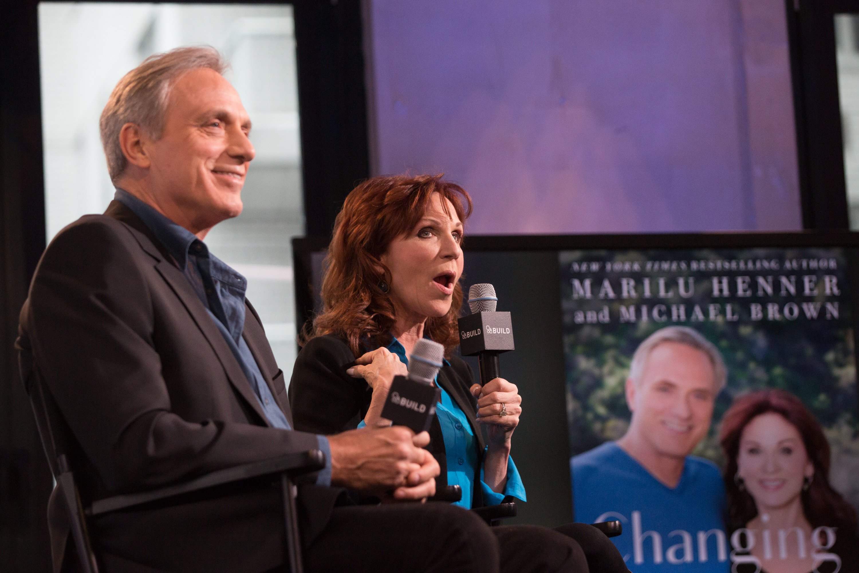 Michael Brown and Marilu Henner discuss "Changing Normal: How I Helped My Husband Beat Cancer" at AOL Studios In New York on April 29, 2016 in New York City. | Source: Getty Images