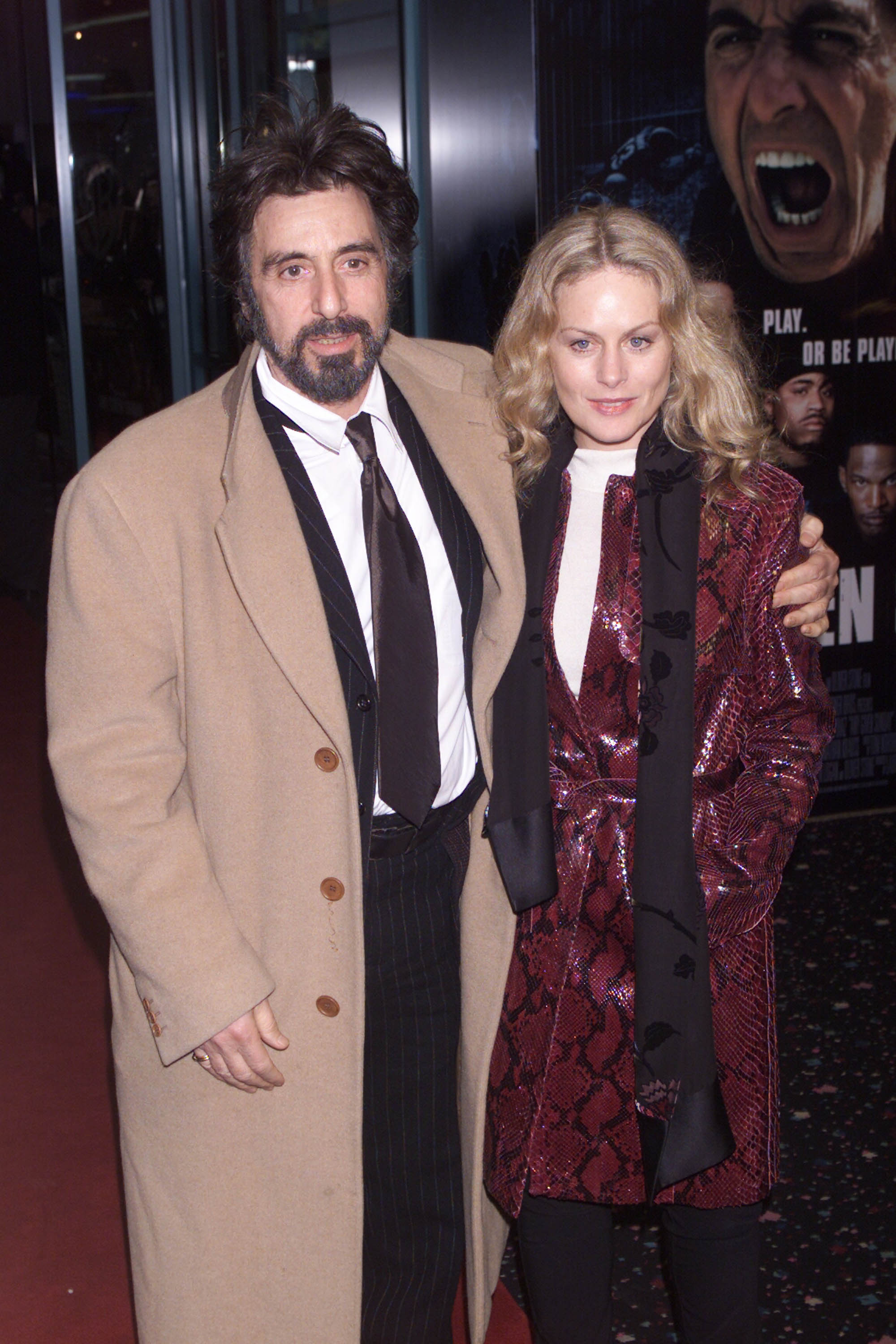 Beverly D'Angelo and Al Pacino at the premiere of "Any Given Sunday" in 2000 | Source: Getty Images