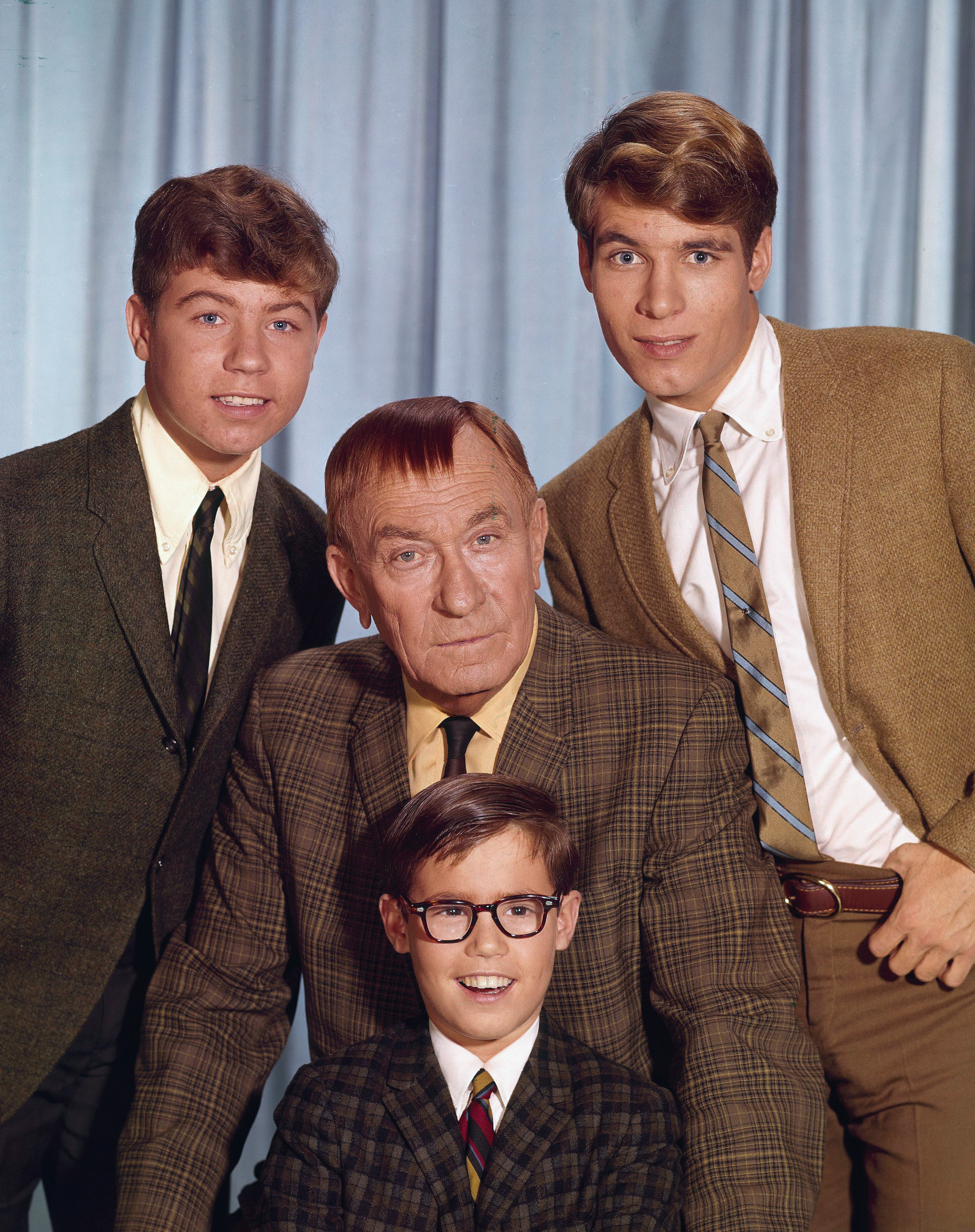 An undated image of Stanley Livingston, William Demarest, Barry Livingston, Don Grady on the set of "My Three Sons" | Source: Getty Images