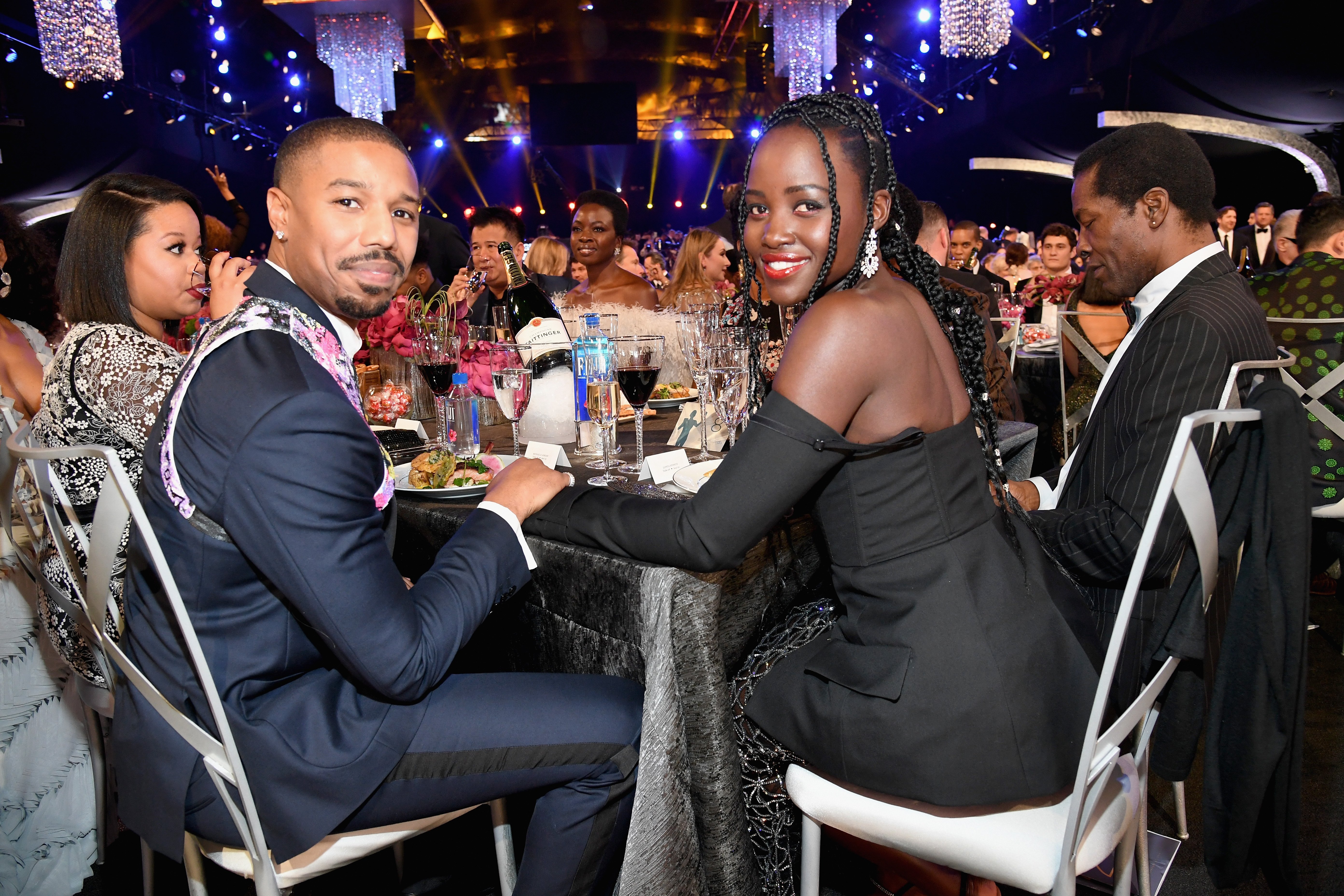 Michael B Jordan and Lupita Nyong'o attend the Annual Screen Actors Guild Awards in Los Angeles on January 27, 2019 | Photo: Getty Images
