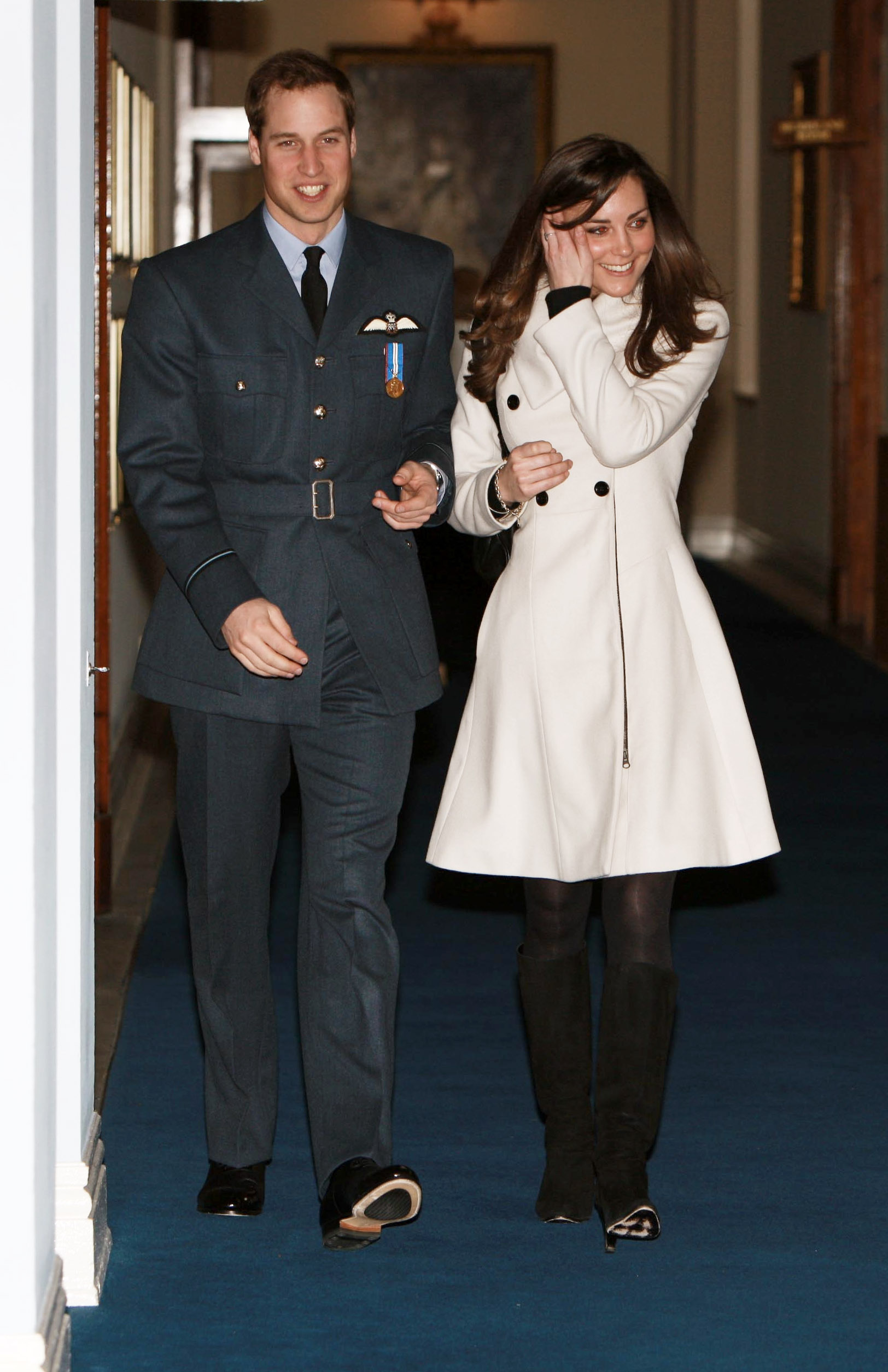 Prince William and Kate Middleton arrive at the Central Flying School at RAF Cranwell where Prince William received his RAF wings in a graduation ceremony, Sleaford on April 11, 2008 in Lincolnshire, England | Source: Getty Images