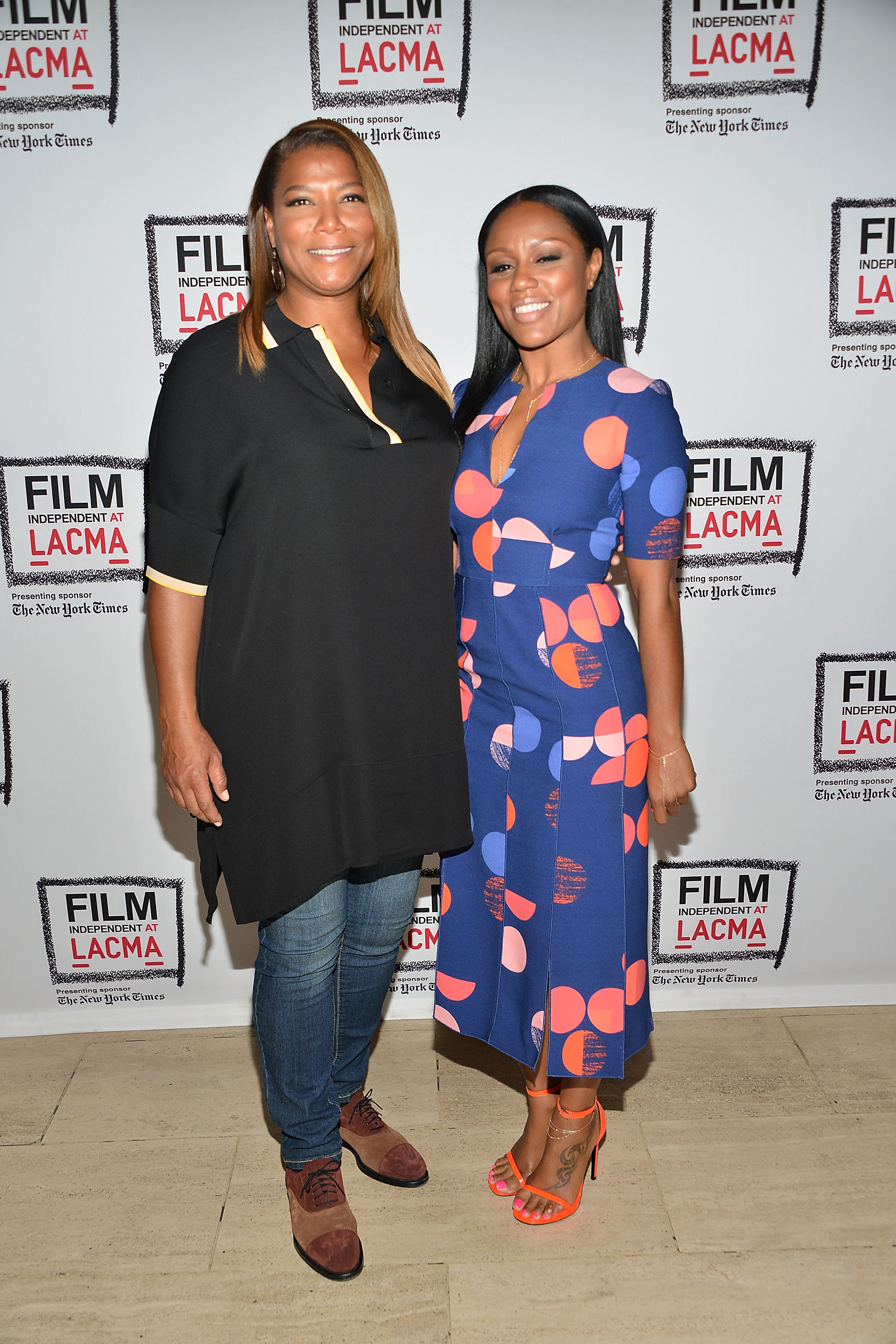 Queen Latifah and Eboni Nichols attend the Film Independent at LACMA special screening of "Bessie" at LACMA in Los Angeles, California on May 9, 2015. | Source: Getty Images