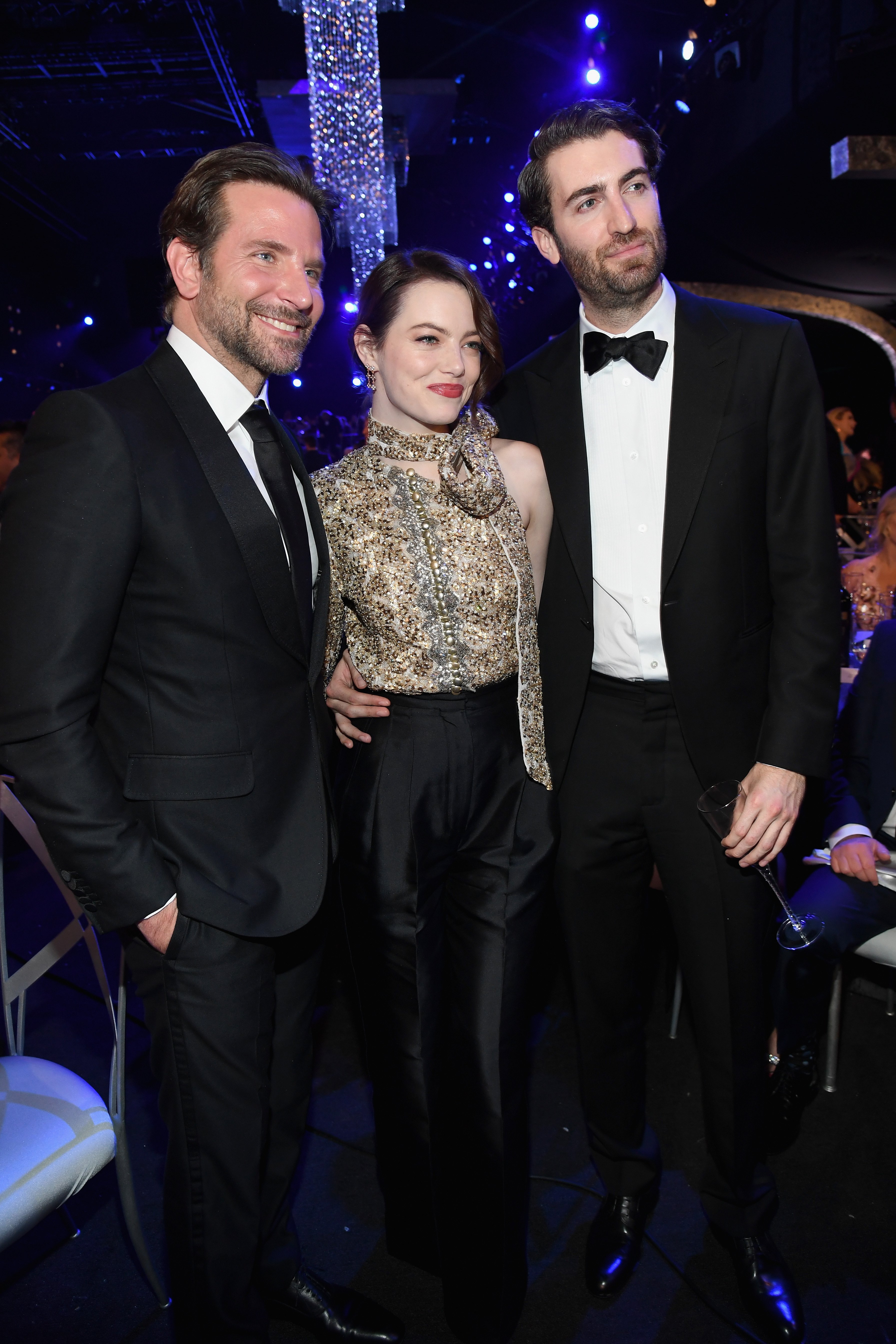 Emma Stone, Dave McCary and Bradley Cooper at the 25th Annual Screen Actors Guild Awards in California on January 27, 2019 | Source: Getty Images 