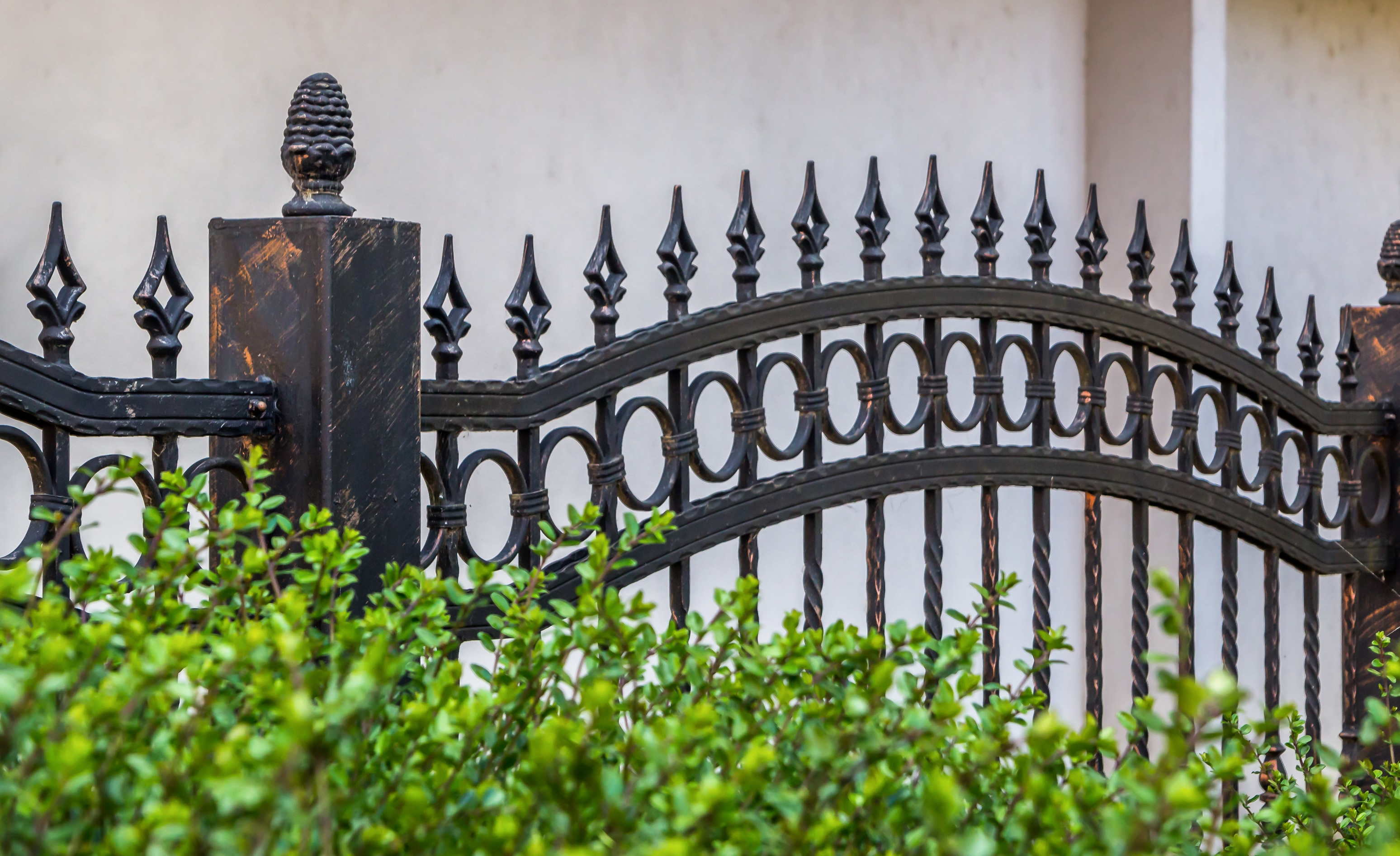 Black Wrought Fence with spikes | Source: Shutterstock.com