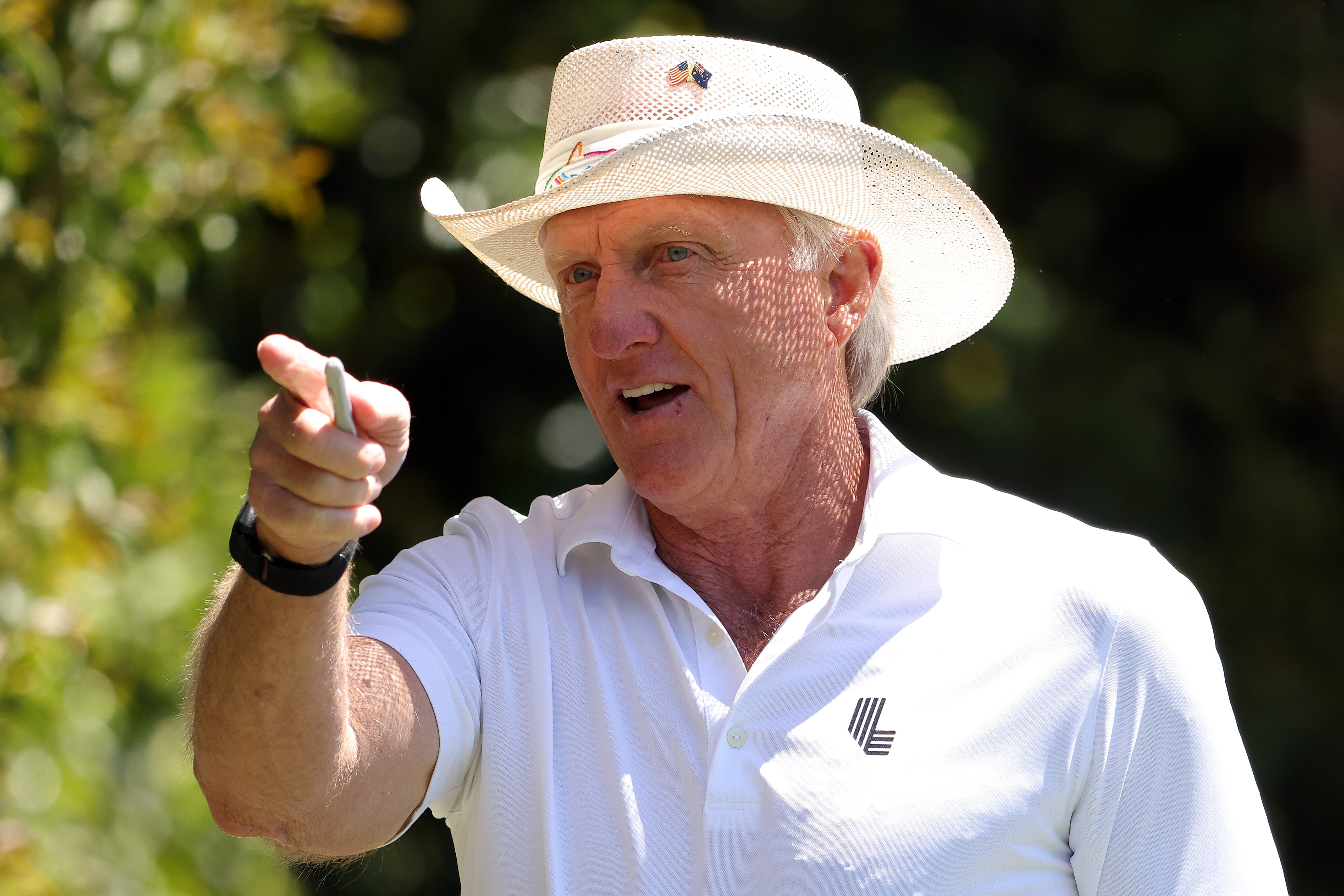 Greg Norman during the 2024 Masters Tournament in Augusta, Georgia on April 12, 2024 | Source: Getty Images