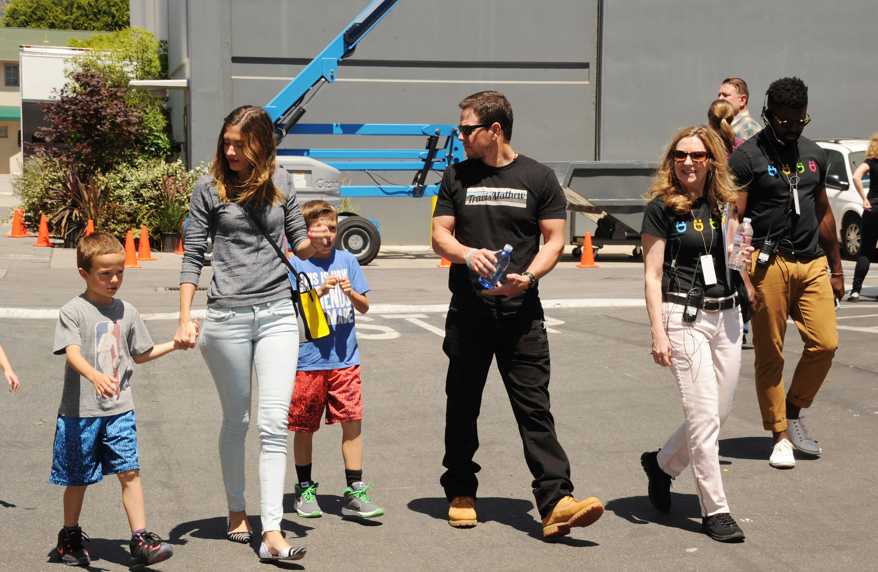 Mark Wahlberg, joined by his wife and children participated in the Safe Kids Day event presented by Nationwide at The Lot in West Hollywood, California, on April 26, 2015. | Source: Getty Images