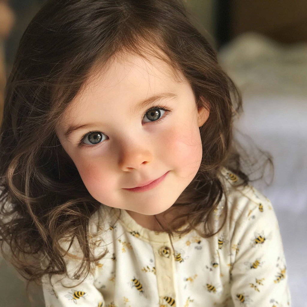 A close-up of a little girl | Source: Midjourney