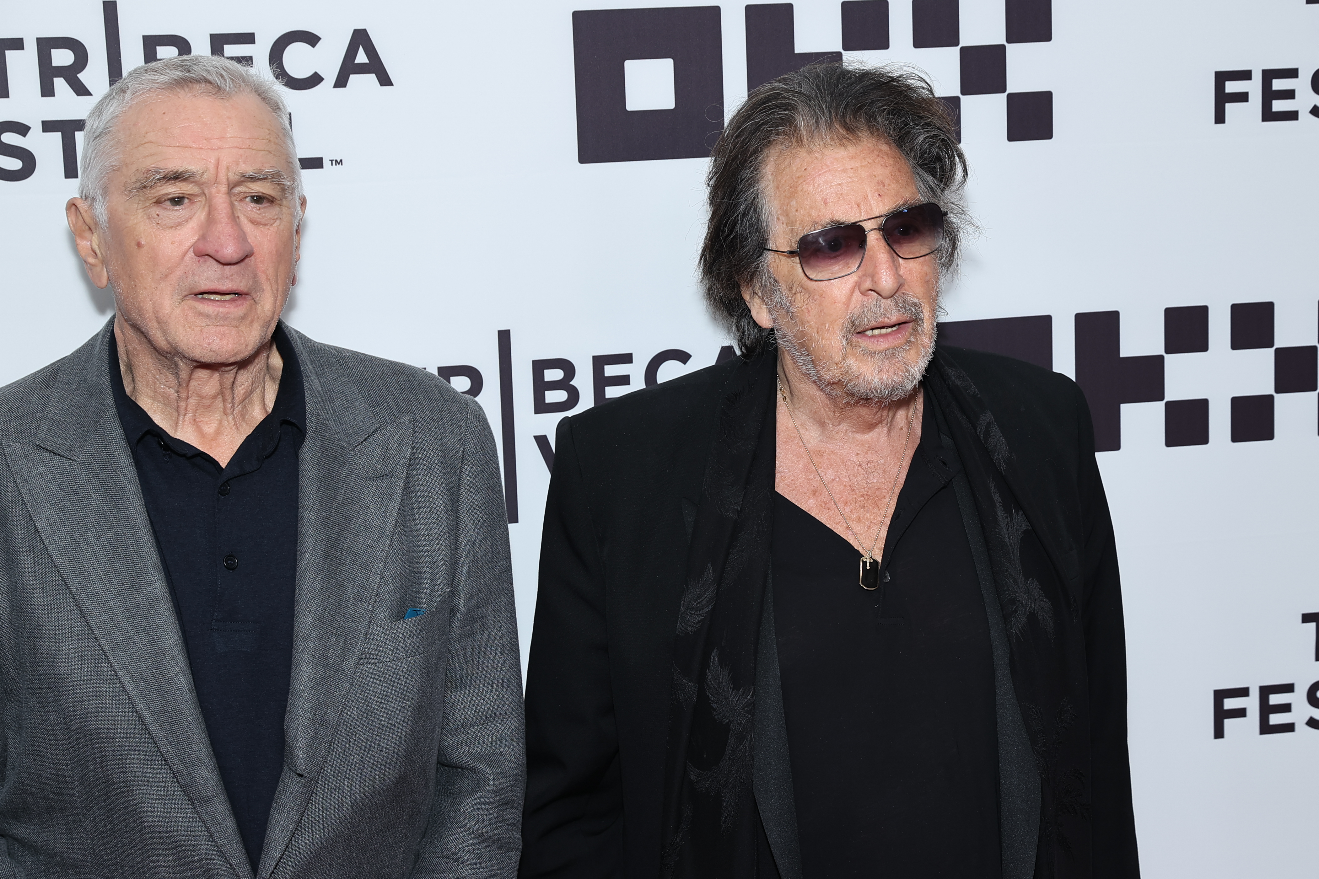 Actor Robert De Niro (L) and actor Al Pacino (R) pose on the Red Carpet of 'HEAT' at 2022 Tribeca Festival in New York City, United States on June 17, 2022 | Source: Getty Images
