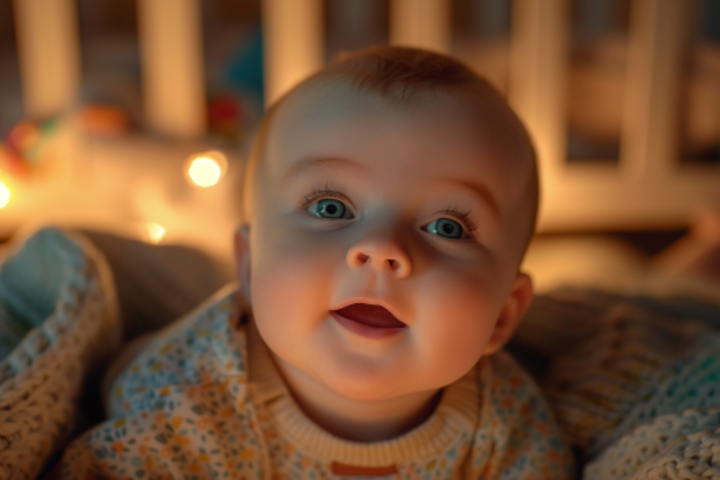 Baby Ashton in his crib | Source: Midjourney