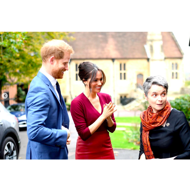 Prince Harry and Meghan Markle during an event in partnership with the Queen's Commonwealth Trust posted on October 25, 2019 | Source: Instagram/sussexroyal