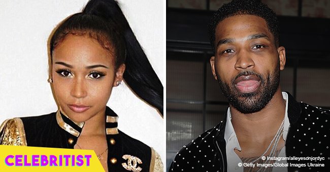 Tristan Thompson's first baby mama puts her curves on display in skimpy, golden dress in new pic