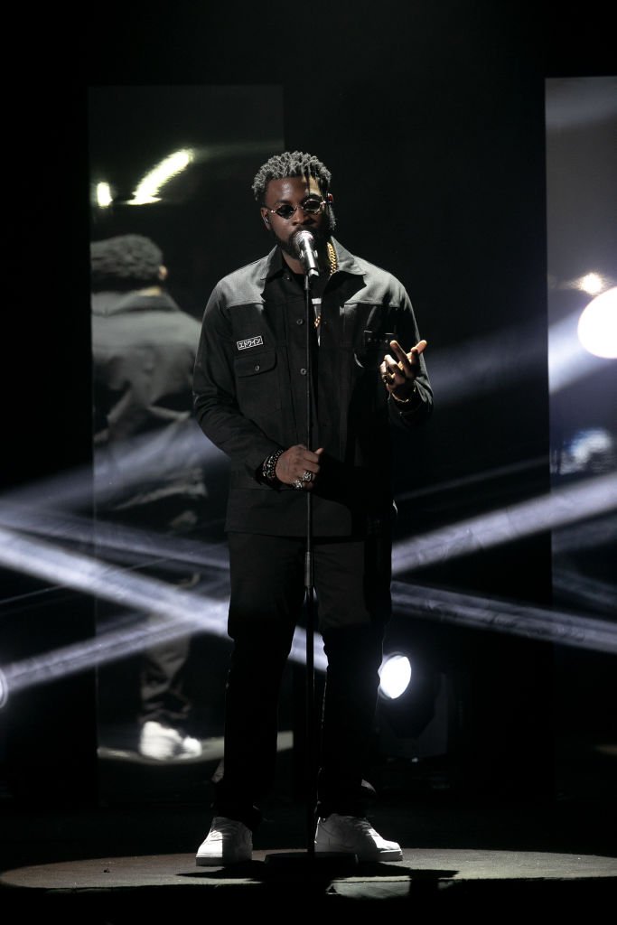 Damso sur scène à la Seine Musicale, Boulogne-Billancourt, février 2019 . Photo : Getty Images