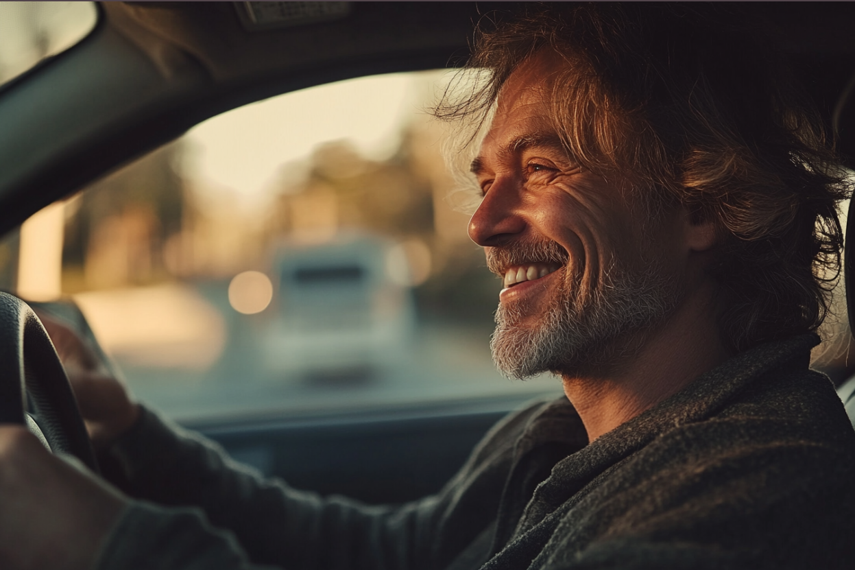 A man driving a car | Source: Midjourney