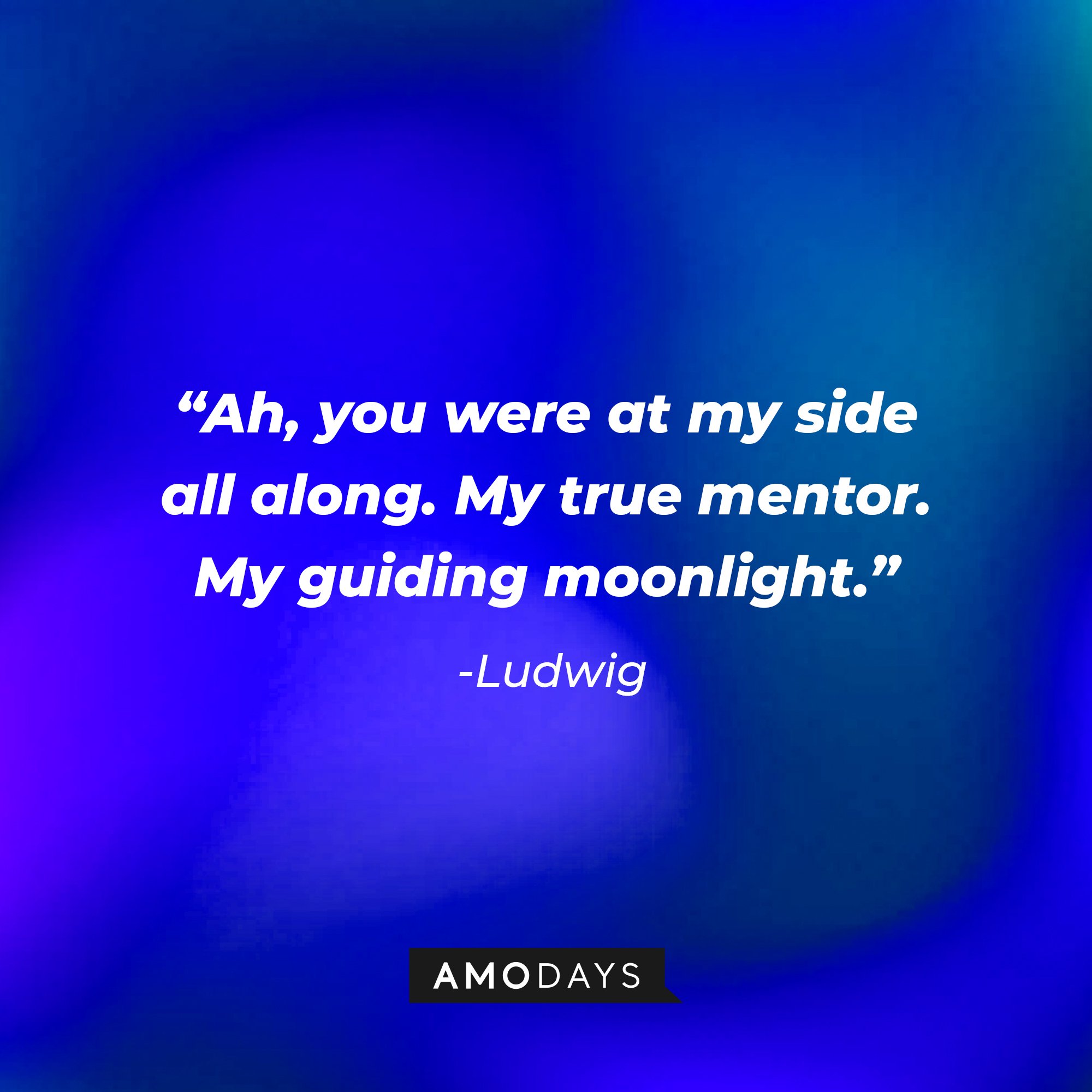 Ludwig’s quote: "Ah, you were at my side all along. My true mentor. My guiding moonlight." | Image: AmoDays
