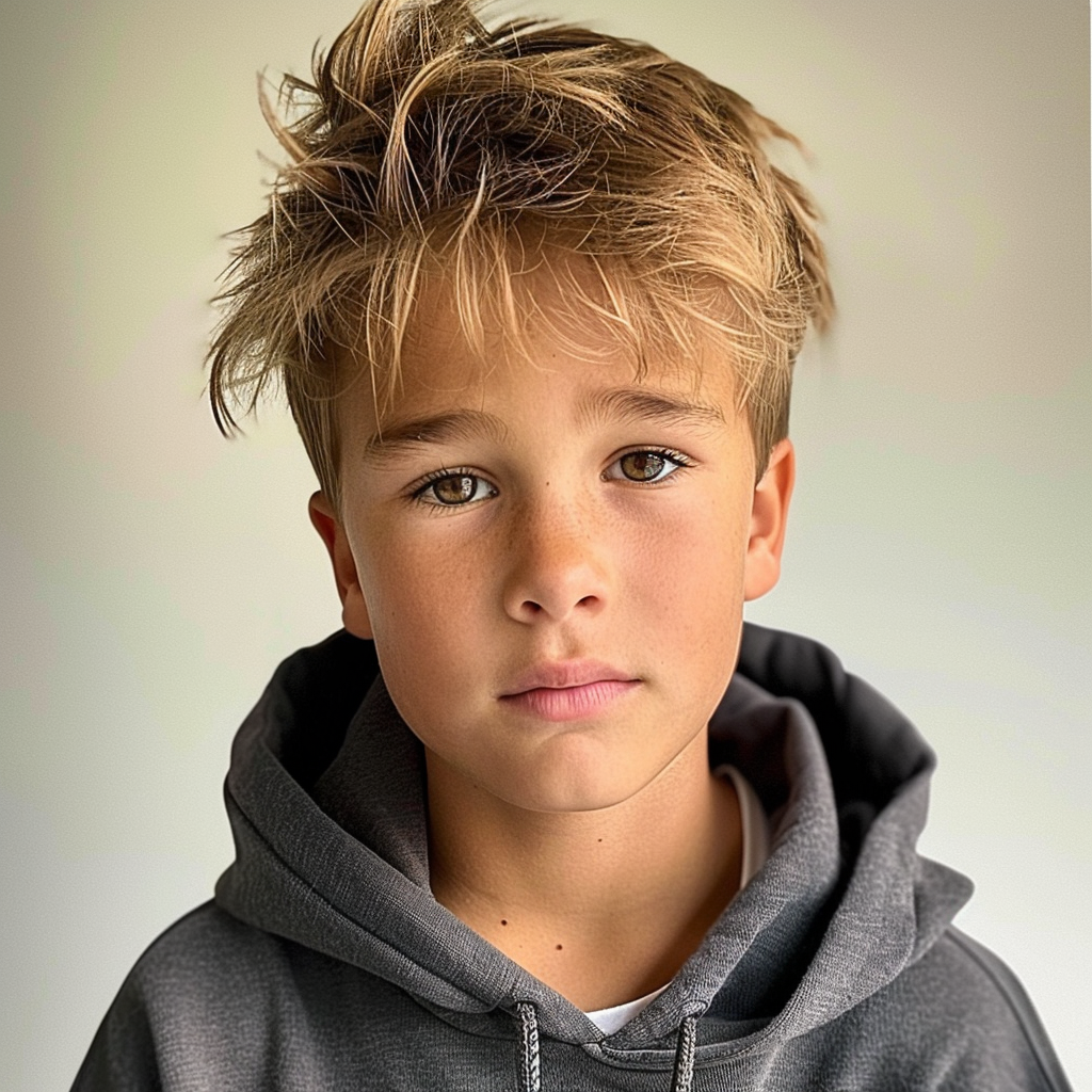 Speculative picture of what Justin and Hailey Bieber's son will look at 10 via AI | Source: Midjourney