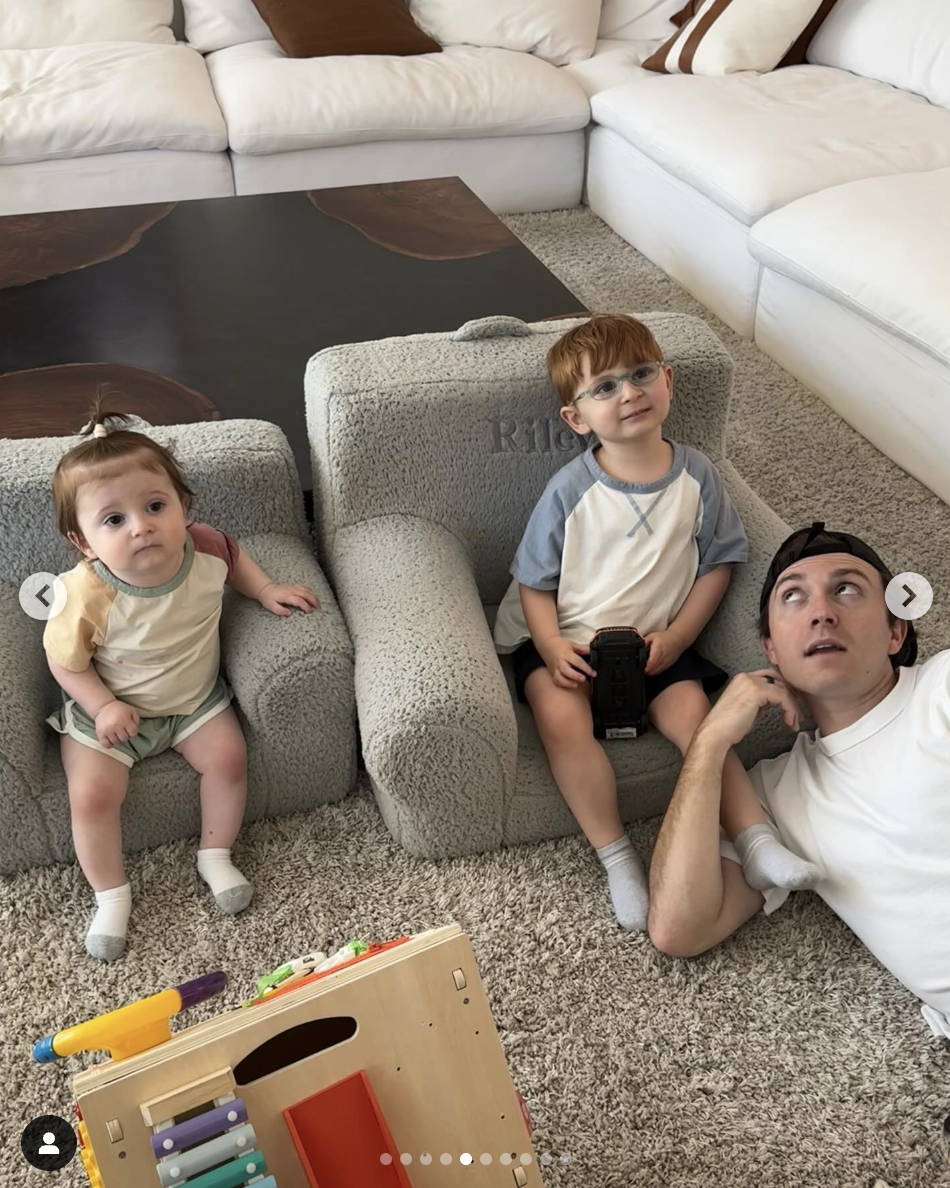 Meghan Trainor's husband is seen with their two sons, in a photo dated July 4, 2024 | Source: Instagram/meghantrainor