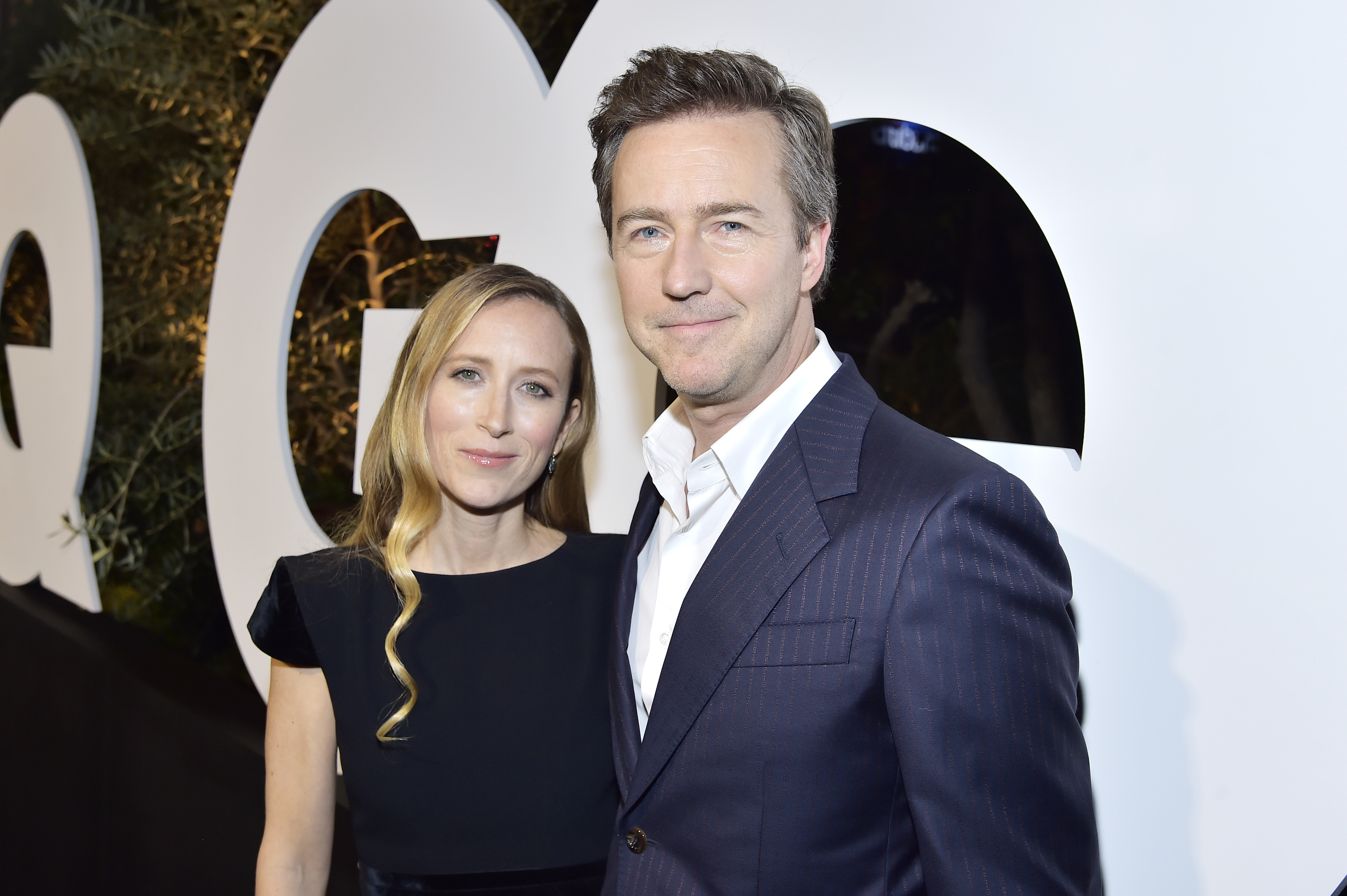 Shauna Robertson and Edward Norton at the GQ Men Of The Year Celebration in West Hollywood, California, on December 05, 2019. | Source: Getty Images